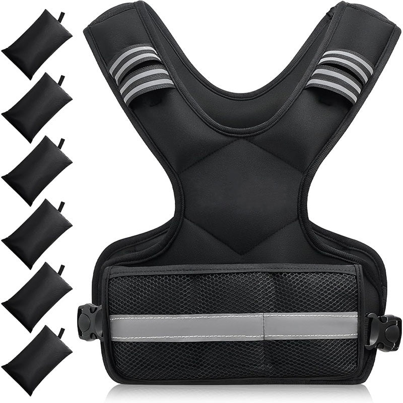 Fitness Reflective Weight Vest Adjustable Weight