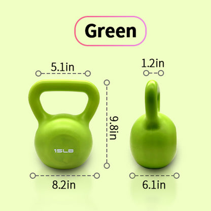 15lbs Kettlebell Set, Strength Training Kettlebells Weight Set For Women, Vinyl Coated Kettle Bell For Home Gym Workout Weight Lifting Equipment, Comfortable Grip Wide Handle Weights
