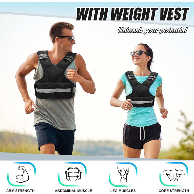 Fitness Reflective Weight Vest Adjustable Weight