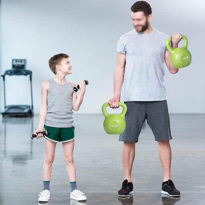 10lbs Kettlebell Set, Strength Training Kettlebells Weight Set For Women, Vinyl Coated Kettle Bell For Home Gym Workout Weight Lifting Equipment, Comfortable Grip Wide Handle Weights