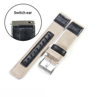 Watch Straps Jeep Canvas Nylon And Leather Straps